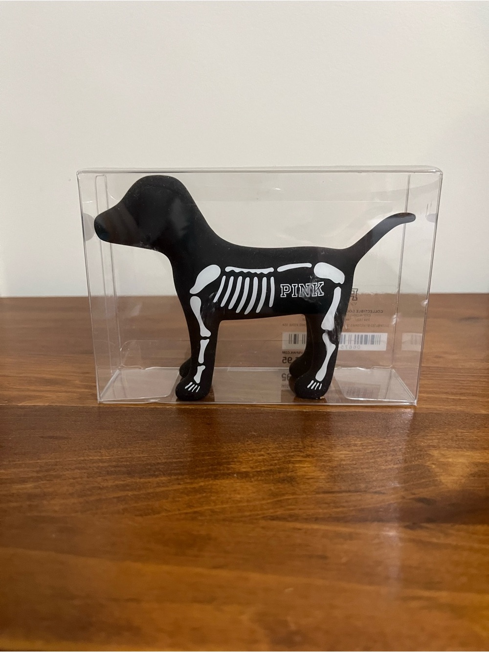 Victoria’s Secret PINK 2016 Halloween Skeleton Black Mini Dog NIB Figure
